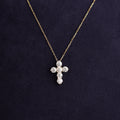 Six Stone Diamond Cross Pendant