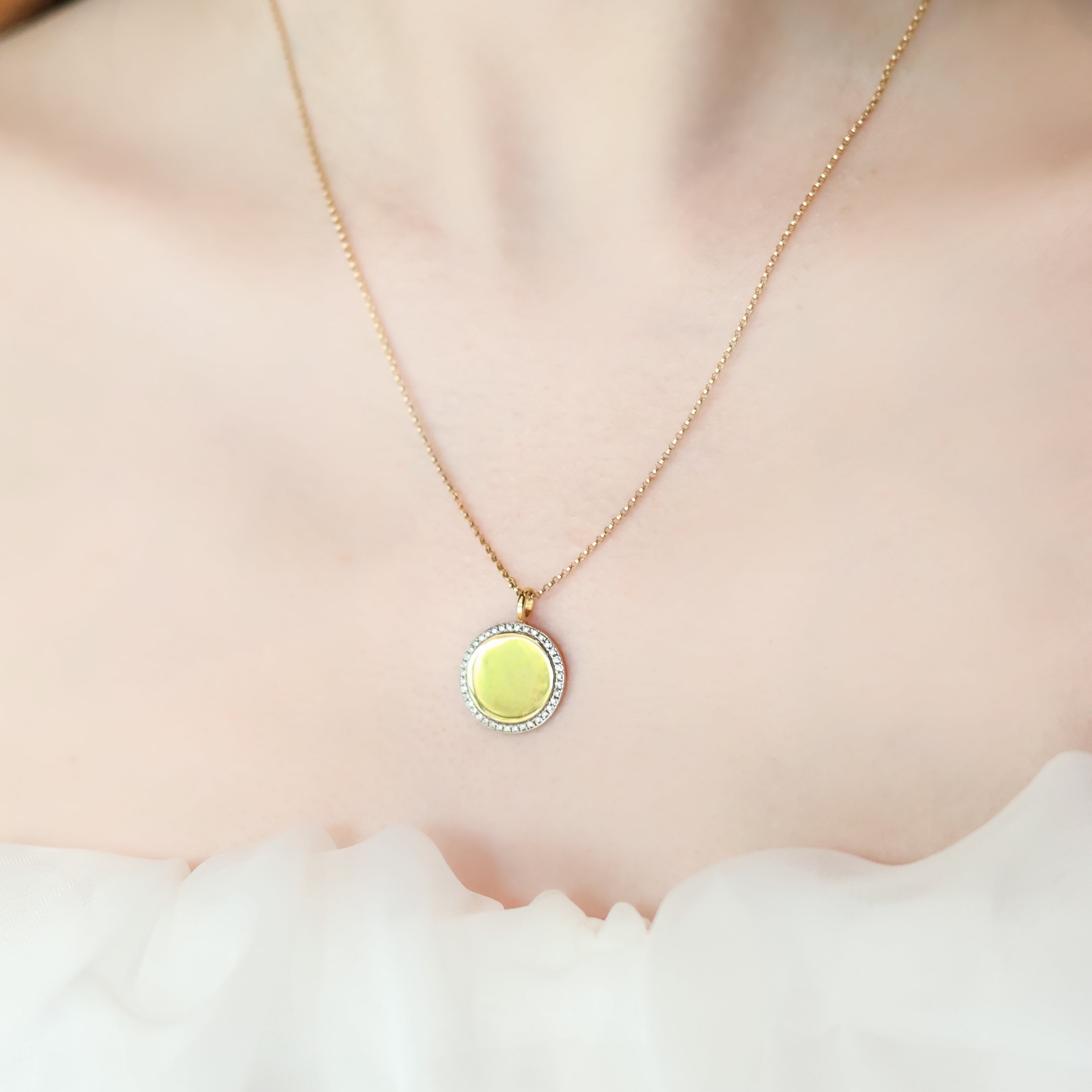 Diamond Disc Keepsake Pendant