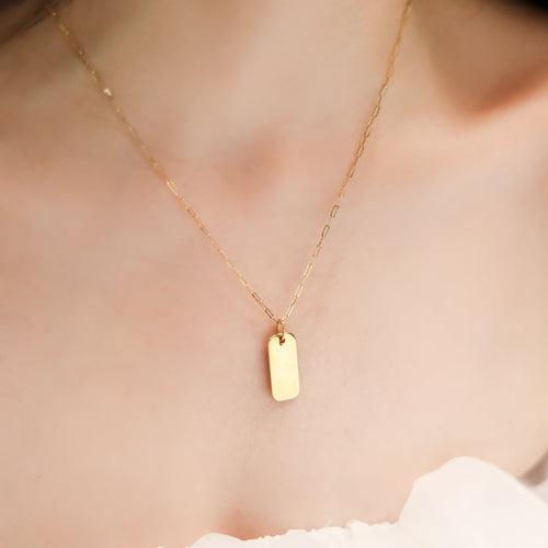 Bar Tag Keepsake Pendant
