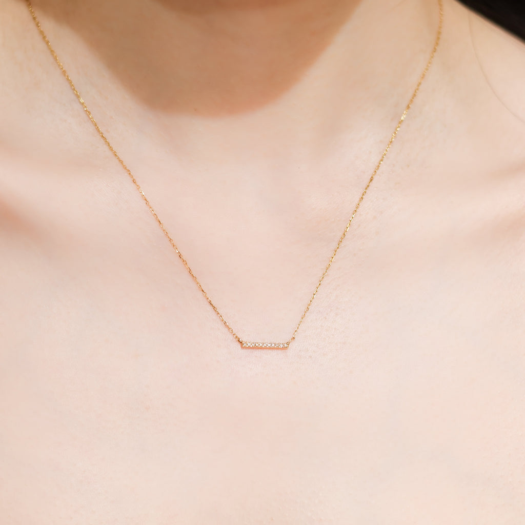 Petite Diamond Bar Necklace