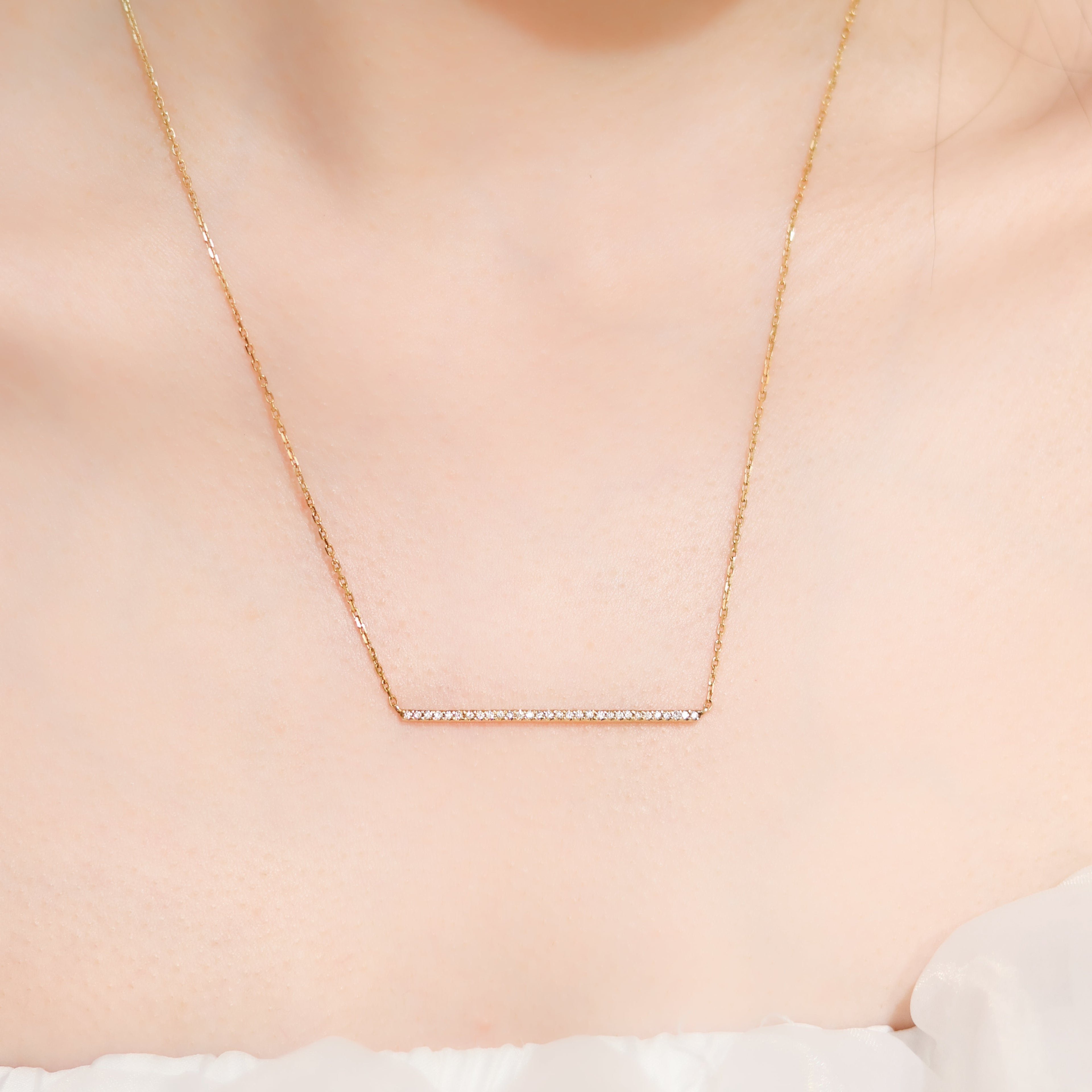 Diamond Bar Necklace