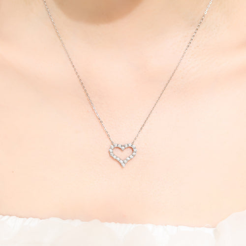 Aria Open Heart Diamond Necklace