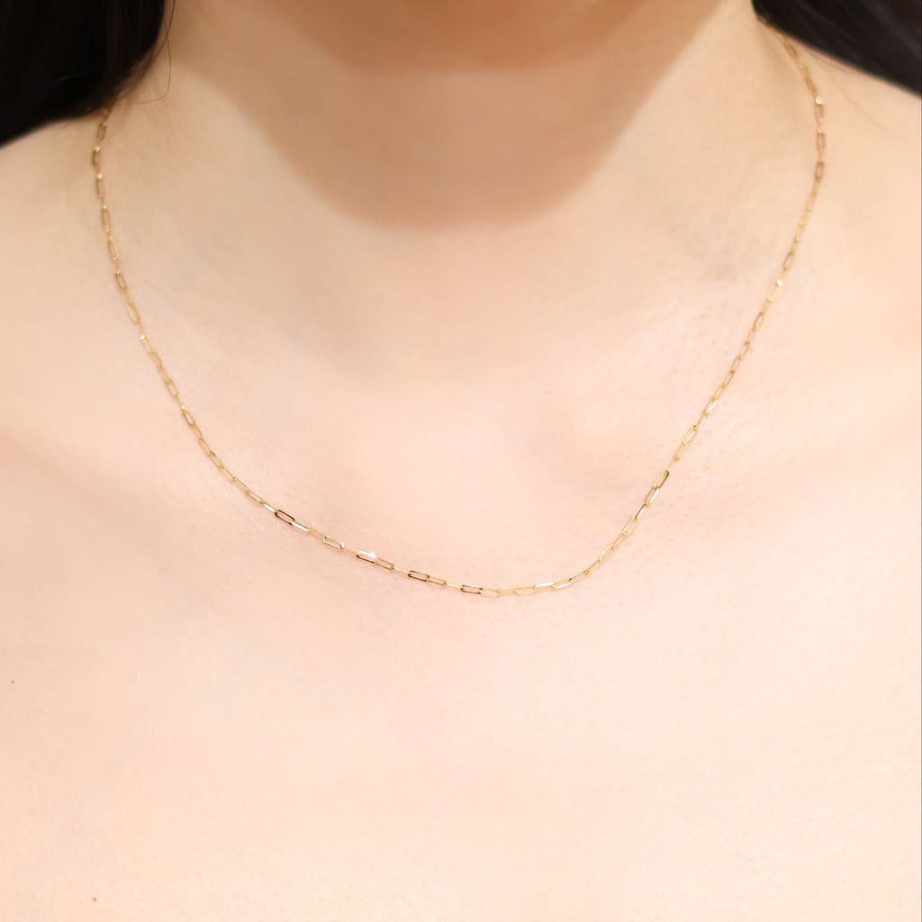 Fine Paperclip Necklace