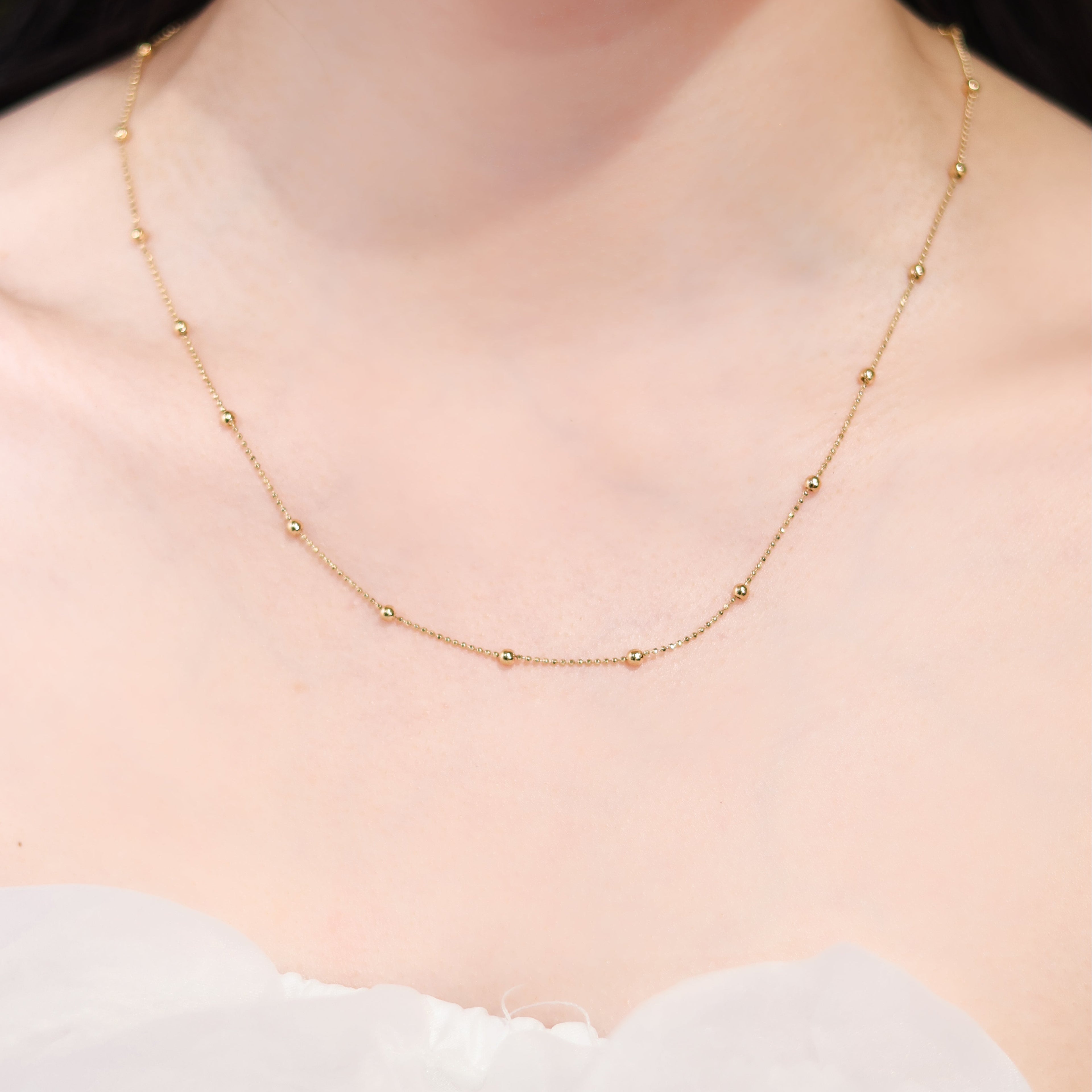 Station Bead Chain Necklace
