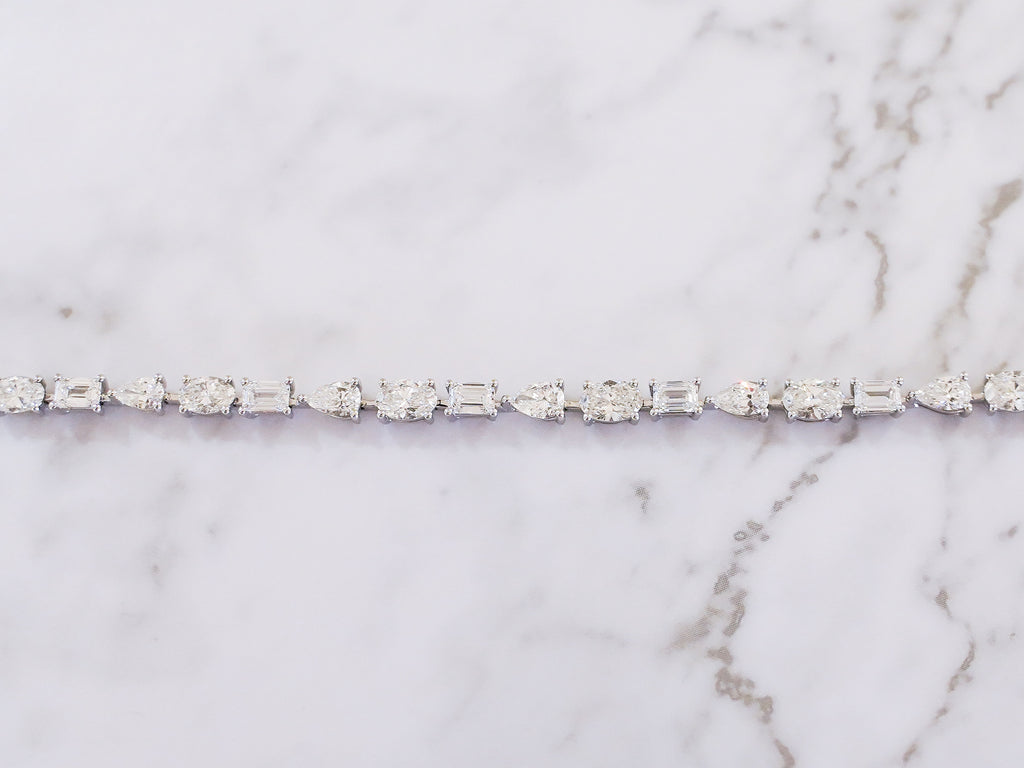 Multi-Shape Diamond Tennis Bracelet