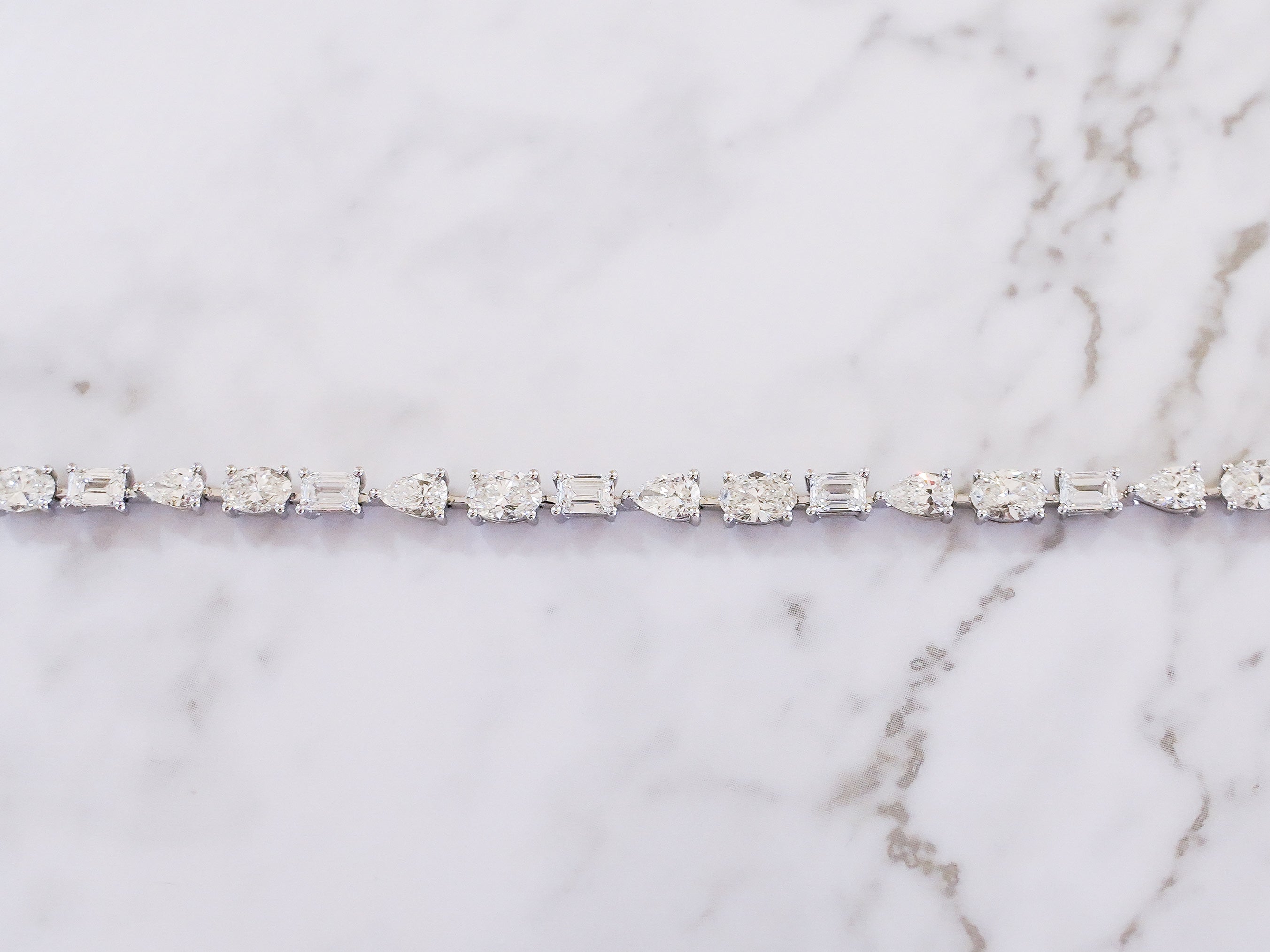 Multi-Shape Diamond Tennis Bracelet