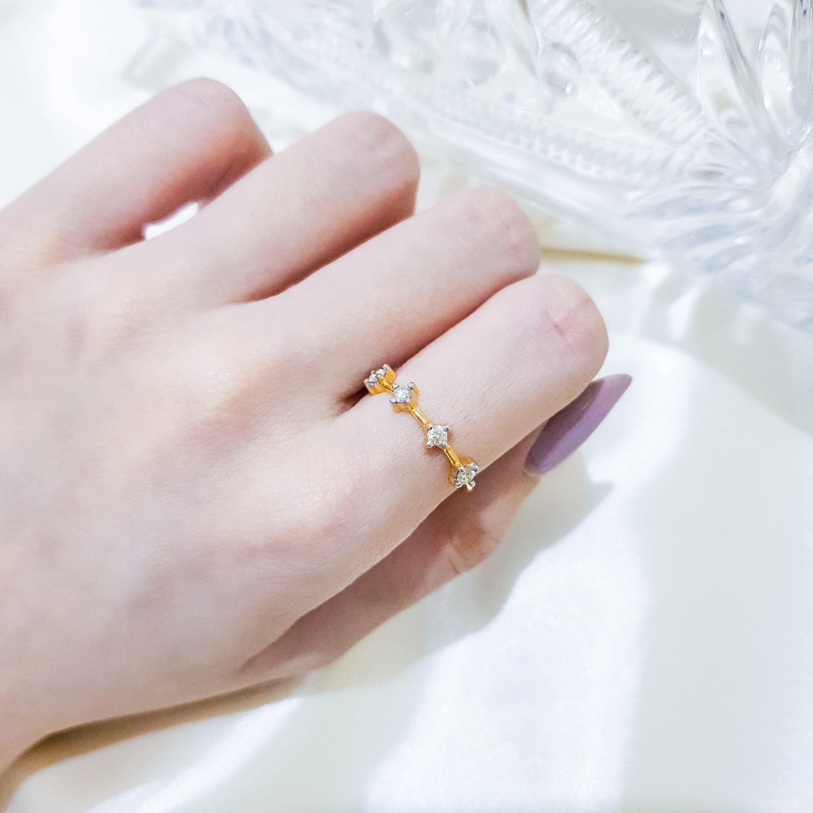 Kyra Alternating Diamond Band