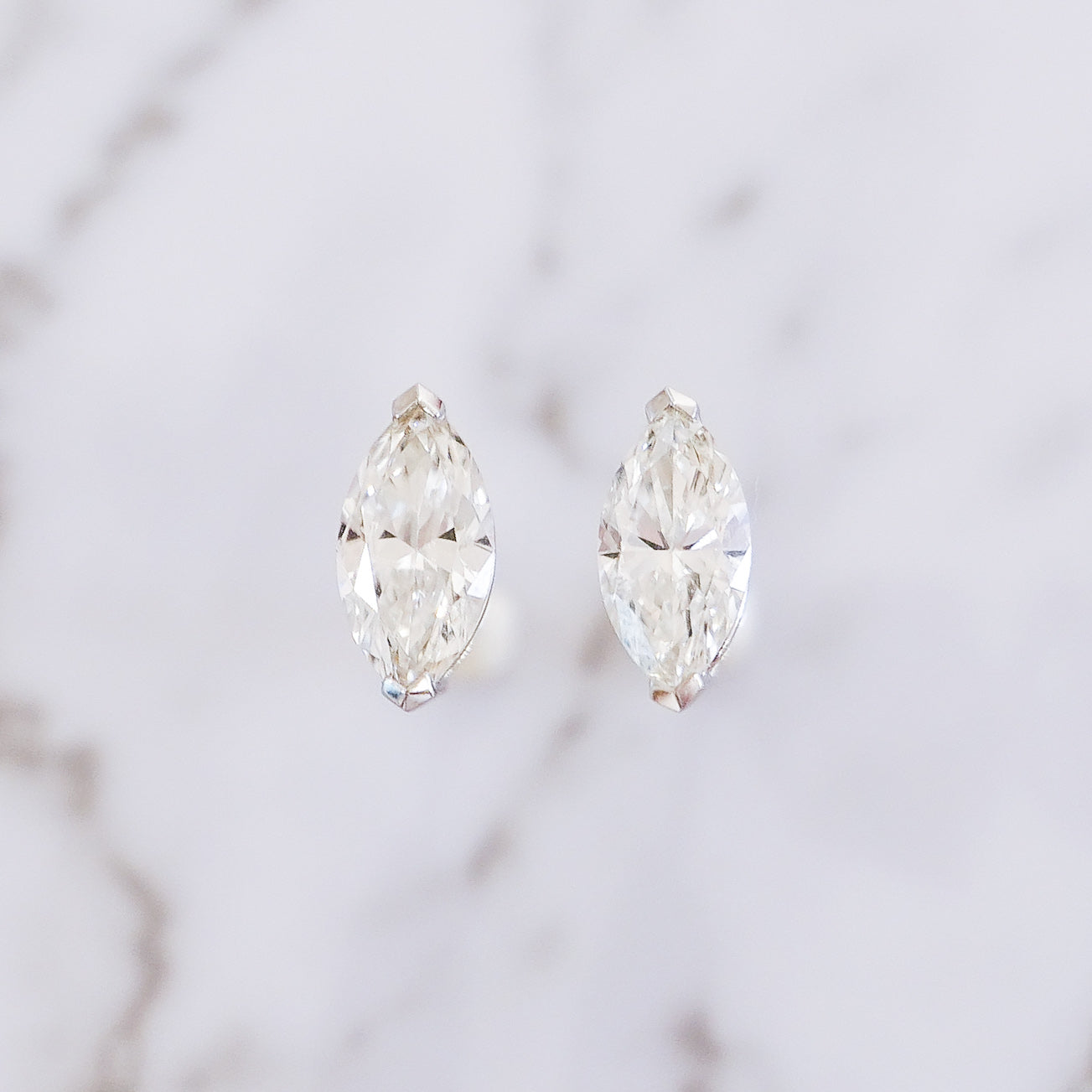 Marquise Diamond Stud Earrings