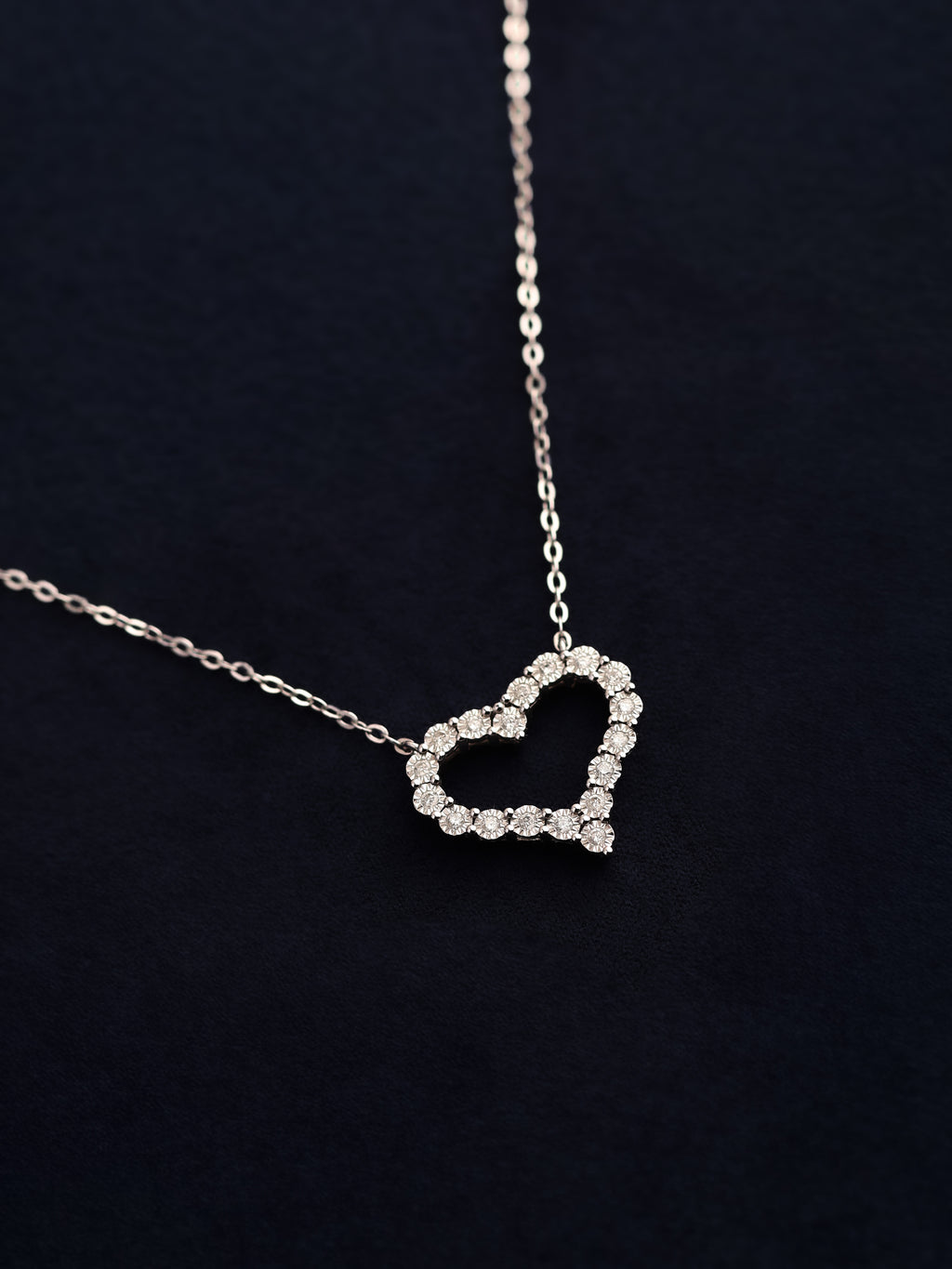 Aria Open Heart Diamond Necklace