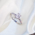 1.49 Carat Oval Cut Diamond Ring with Pavé Band in 14K White Gold