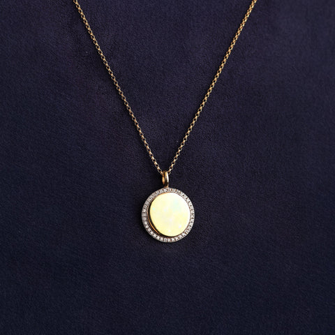 Diamond Disc Keepsake Pendant