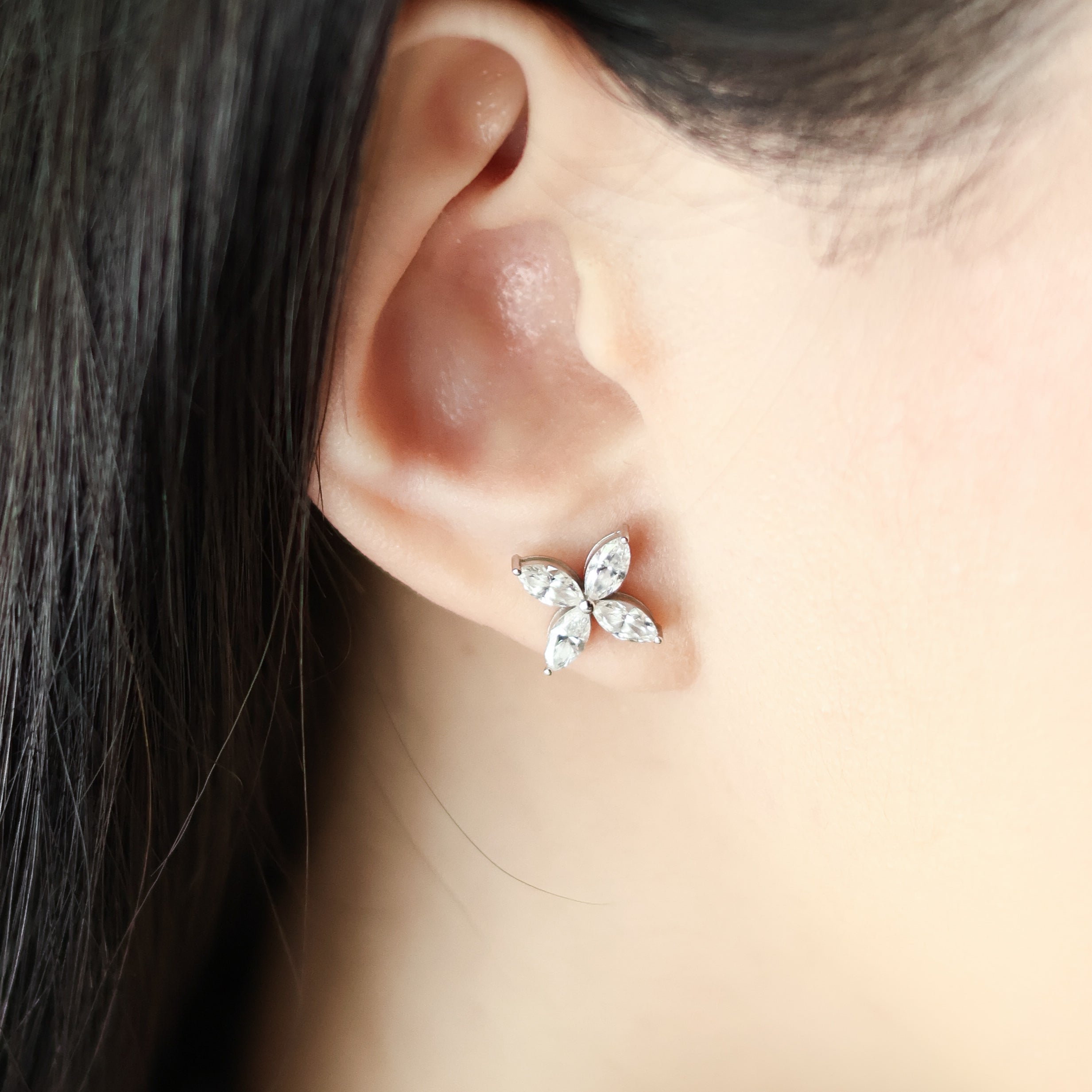 Kira Multi-Shape Diamond Cluster Stud Earrings