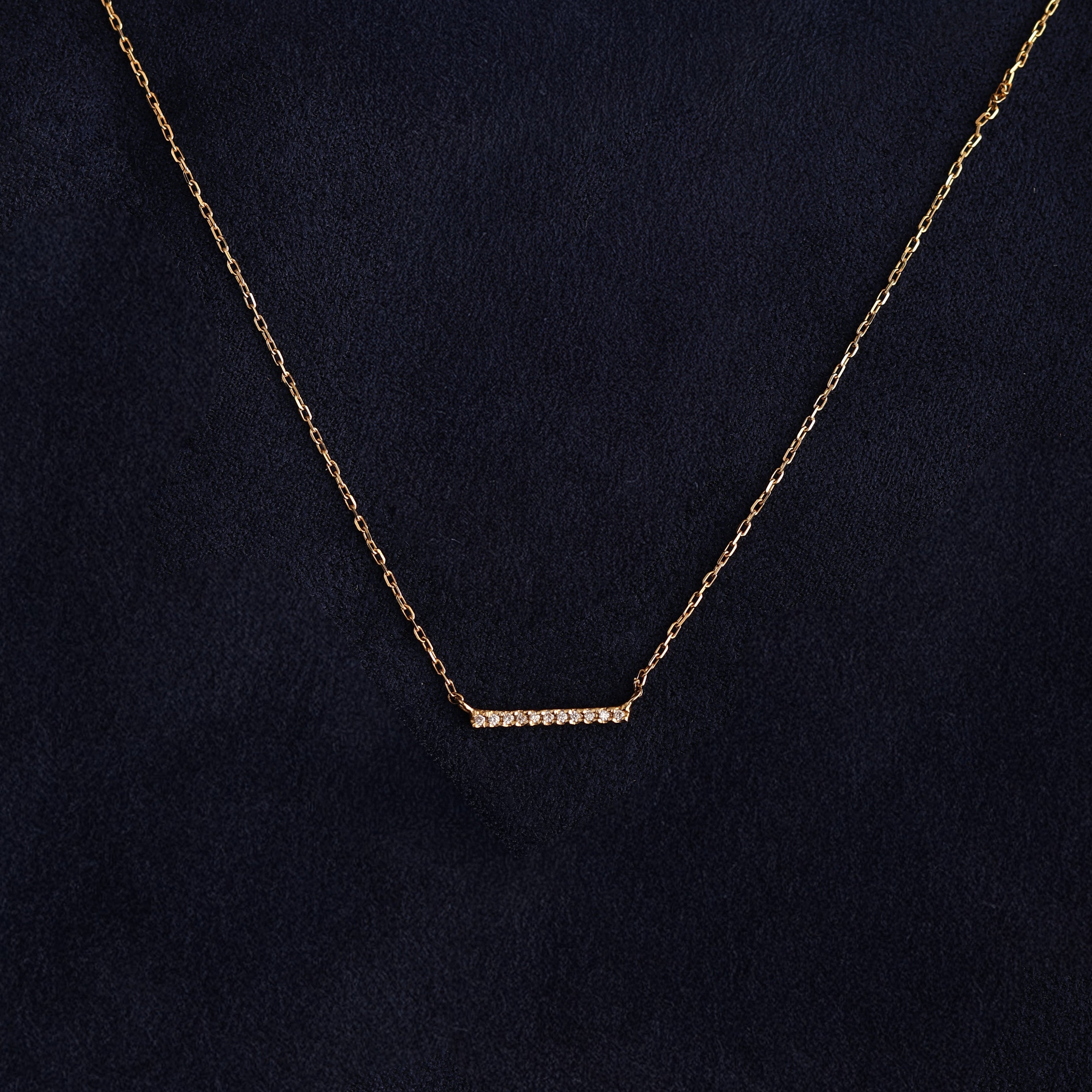 Petite Diamond Bar Necklace