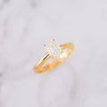 1 Carat Emerald Cut Solitaire Ring in 14K White Gold