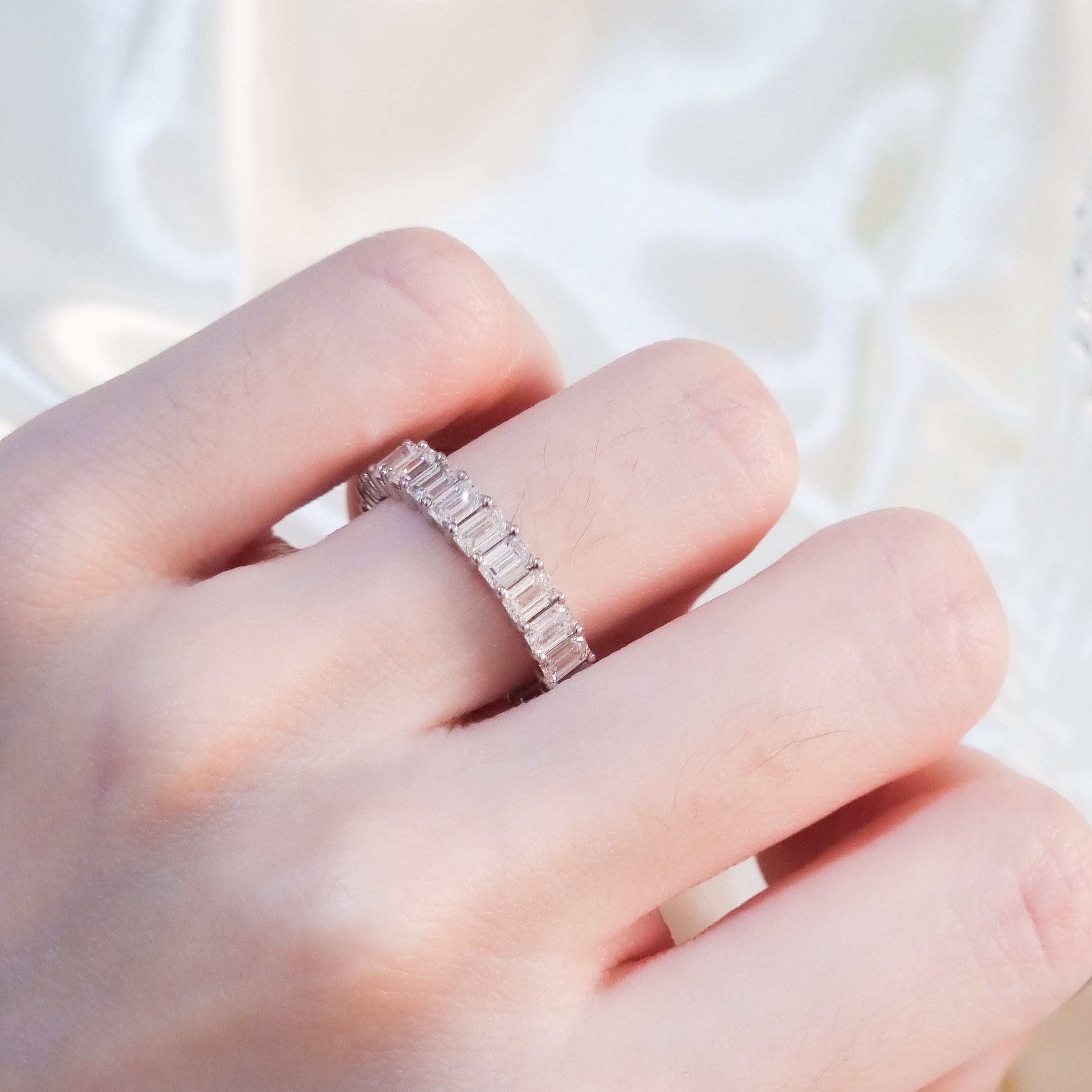Emerald Diamond Eternity Ring
