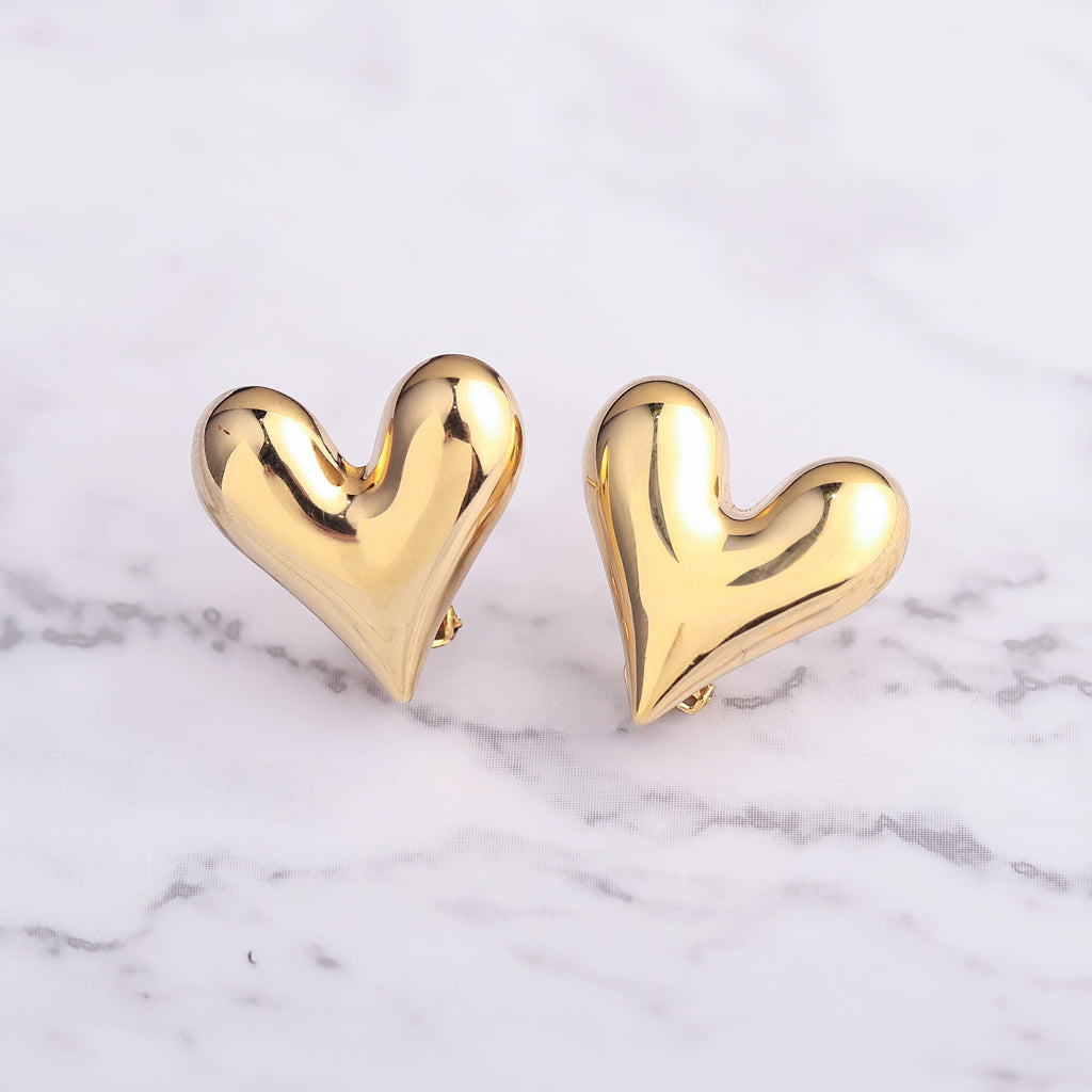 Heart Clip Earrings