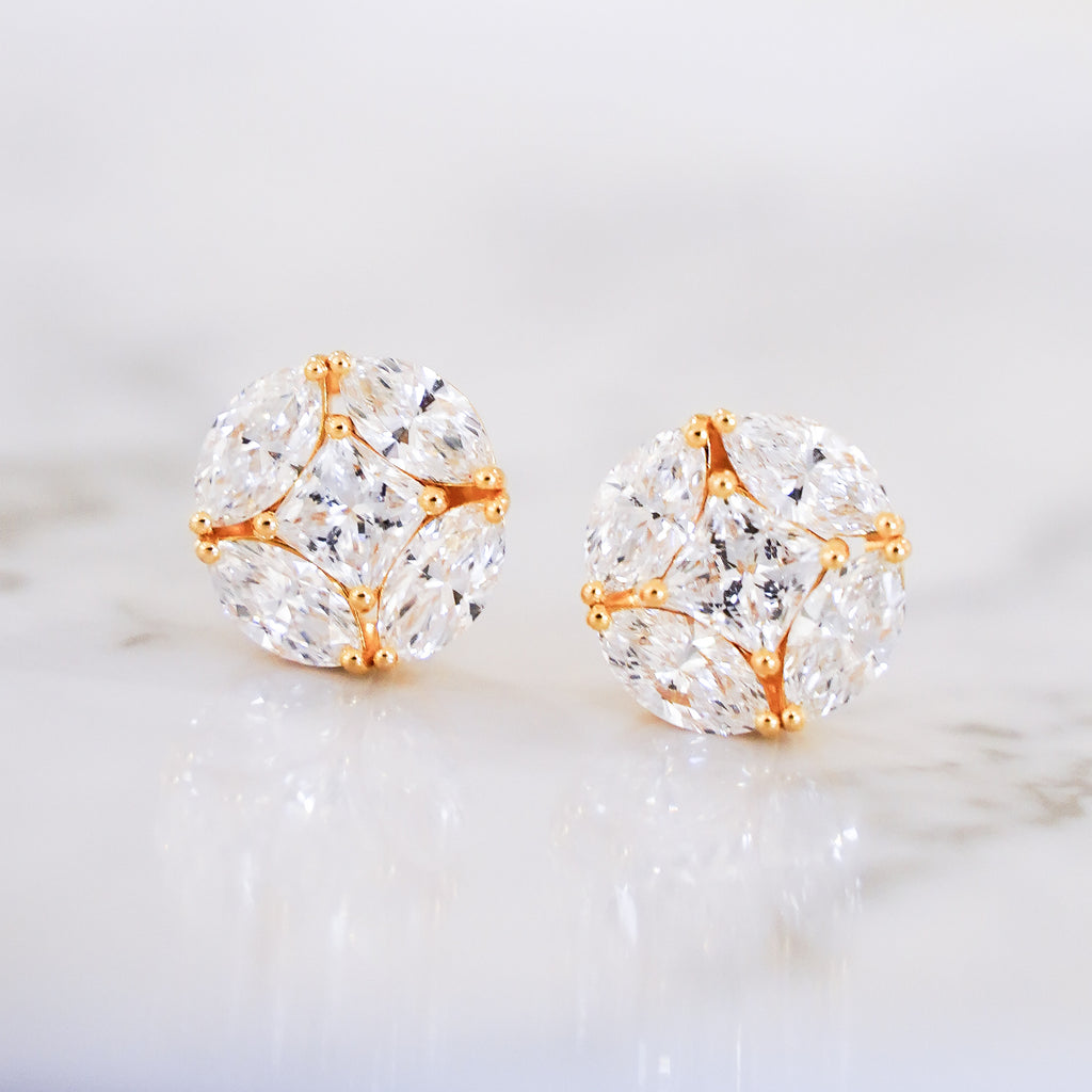 Lucent Grand Illusion-Set Diamond Stud Earrings