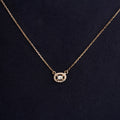 Oval Halo Necklace