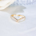 Erin Chevron Pavé Wedding Band