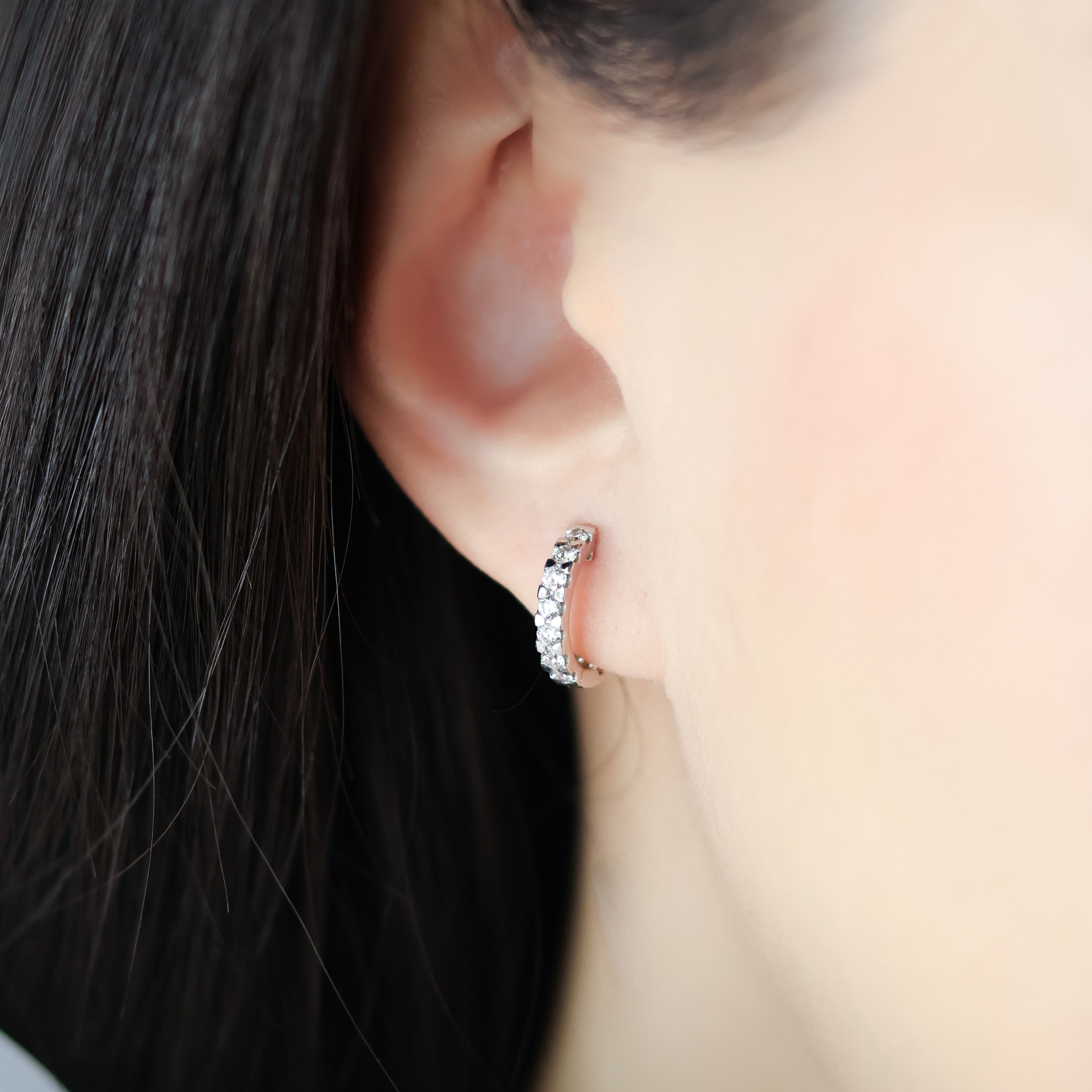 Cove Diamond Hoop Earrings