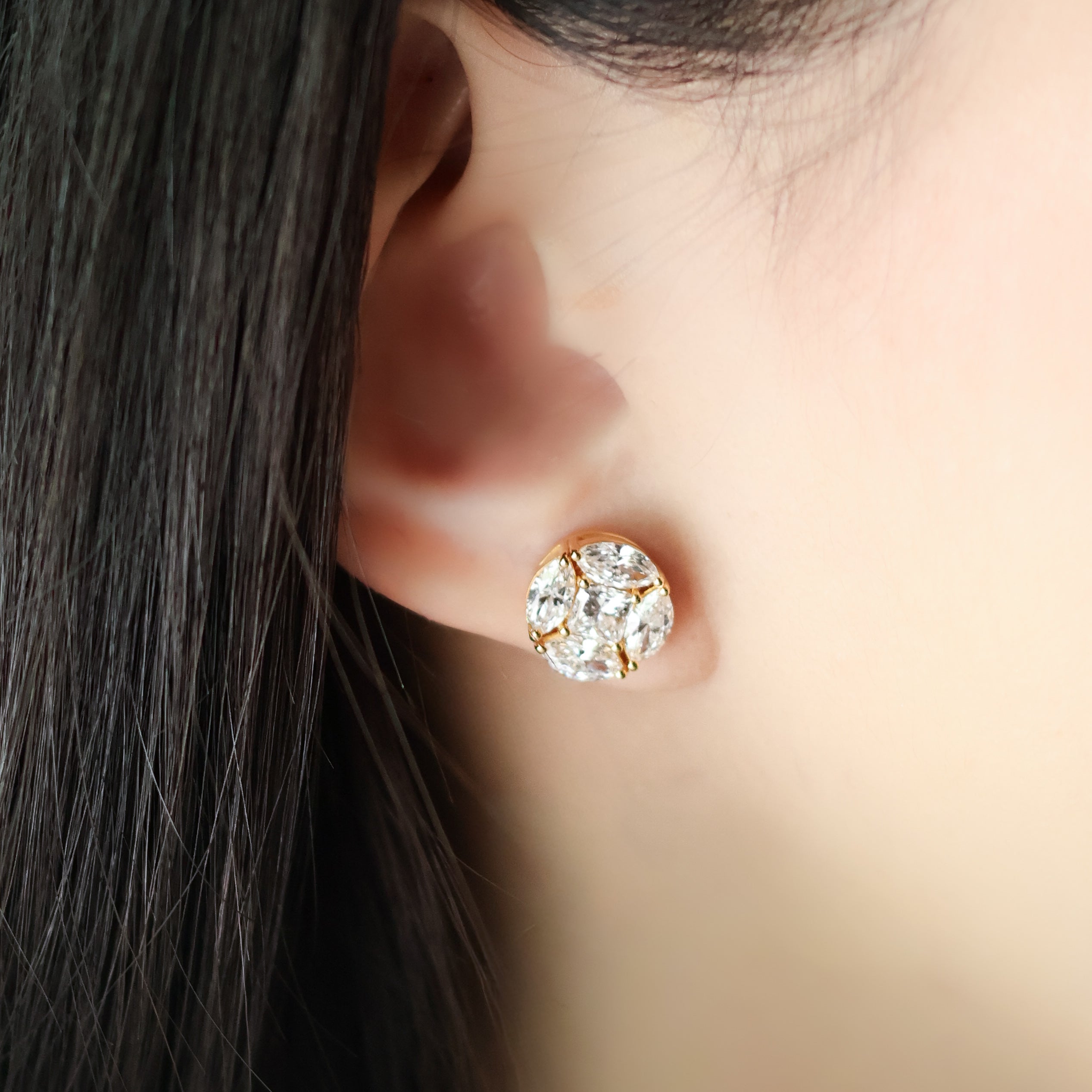 Lucent Grand Illusion-Set Diamond Stud Earrings