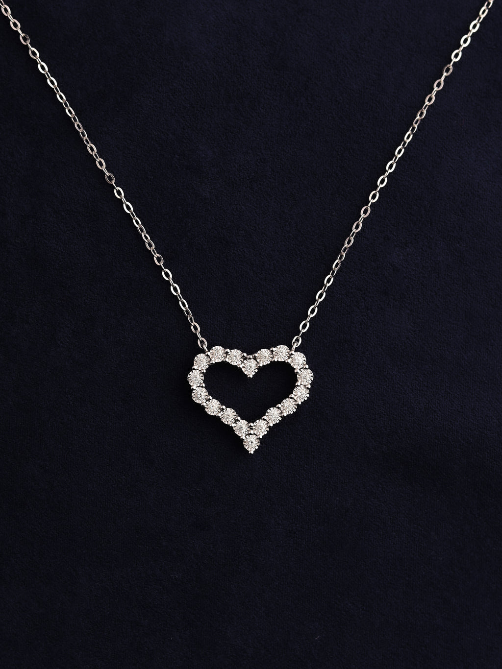 Aria Open Heart Diamond Necklace