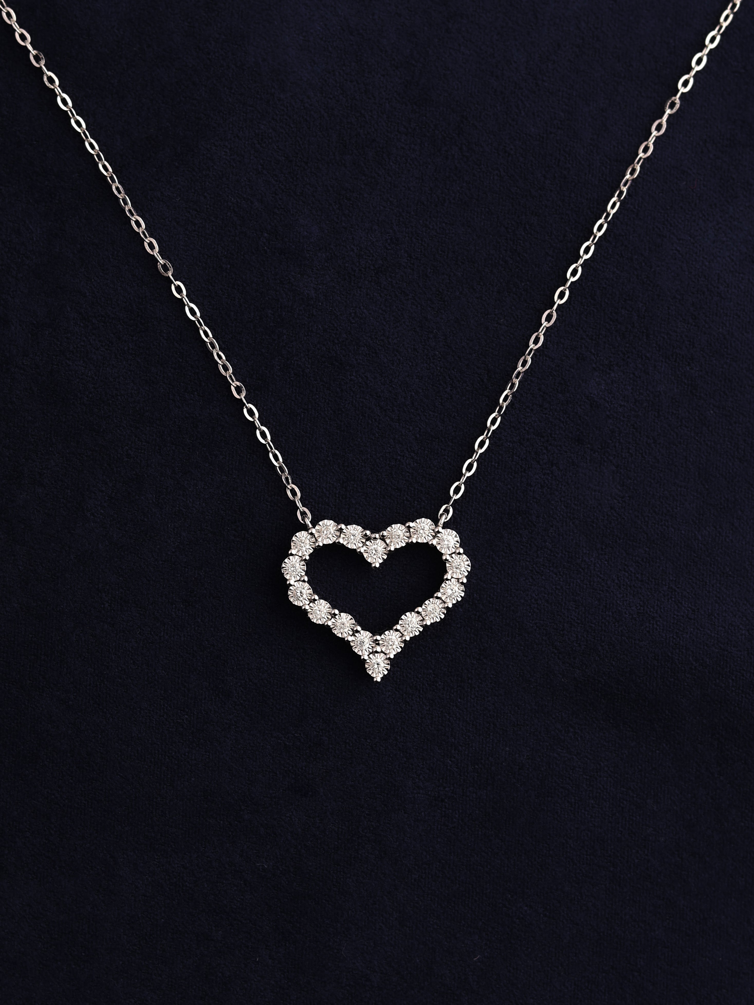 Aria Open Heart Diamond Necklace