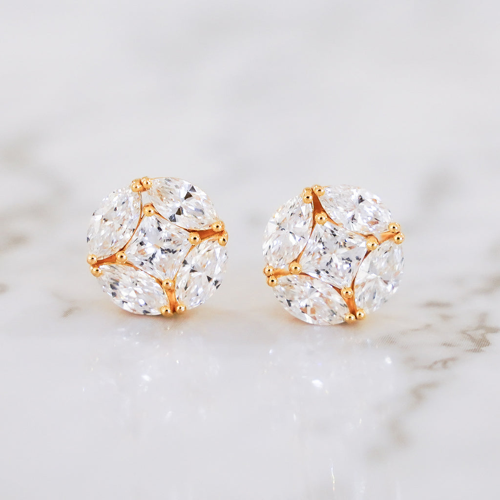 Lucent Grand Illusion-Set Diamond Stud Earrings