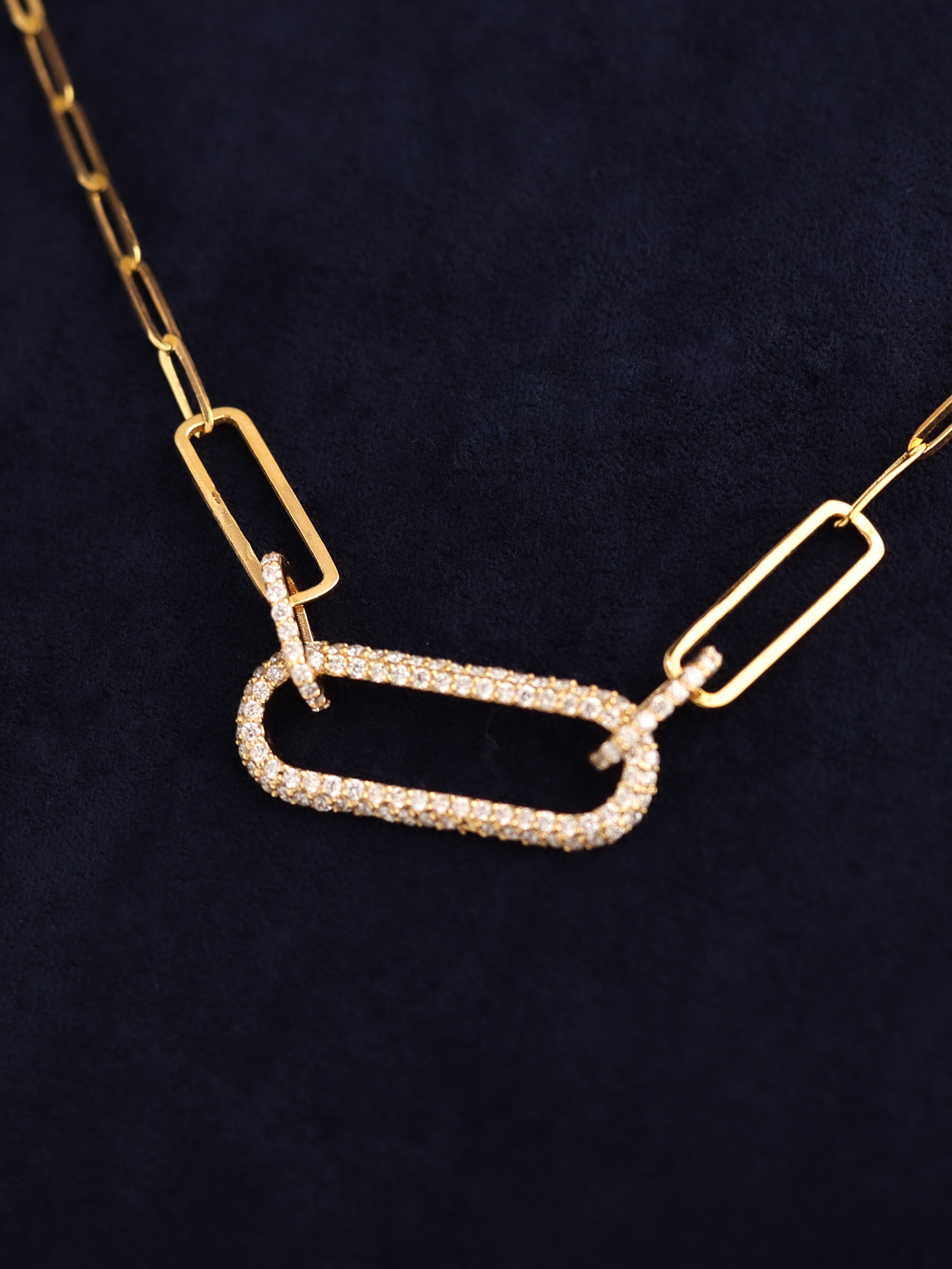 Avery Diamond Link Necklace