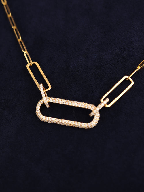Avery Diamond Link Necklace
