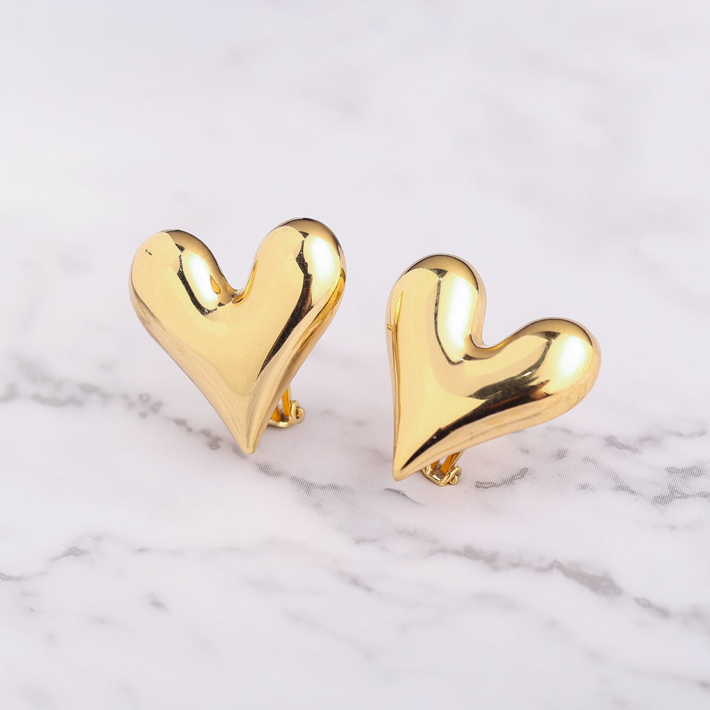 Heart Clip Earrings
