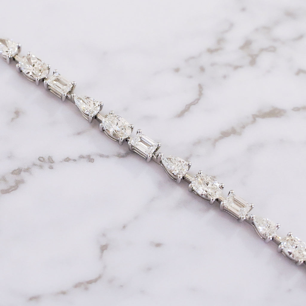 Multi-Shape Diamond Tennis Bracelet