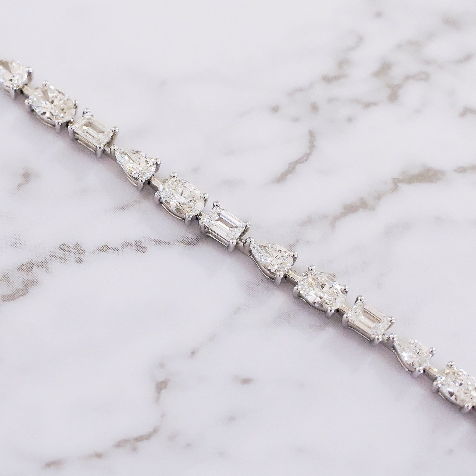 Multi-Shape Diamond Tennis Bracelet