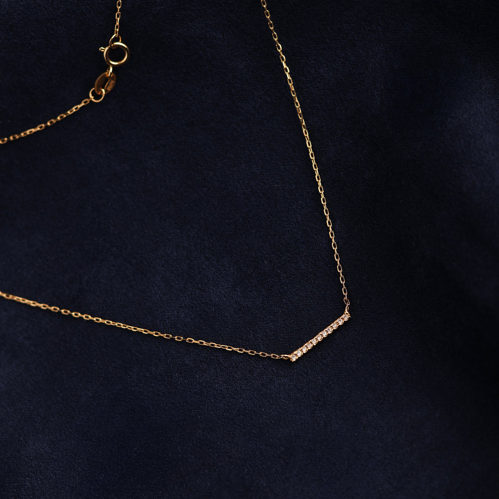 Petite Diamond Bar Necklace