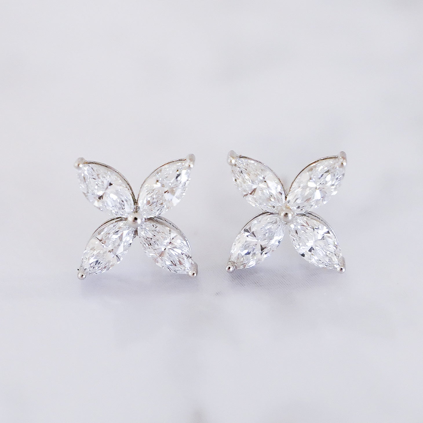 Kira Multi-Shape Diamond Cluster Stud Earrings