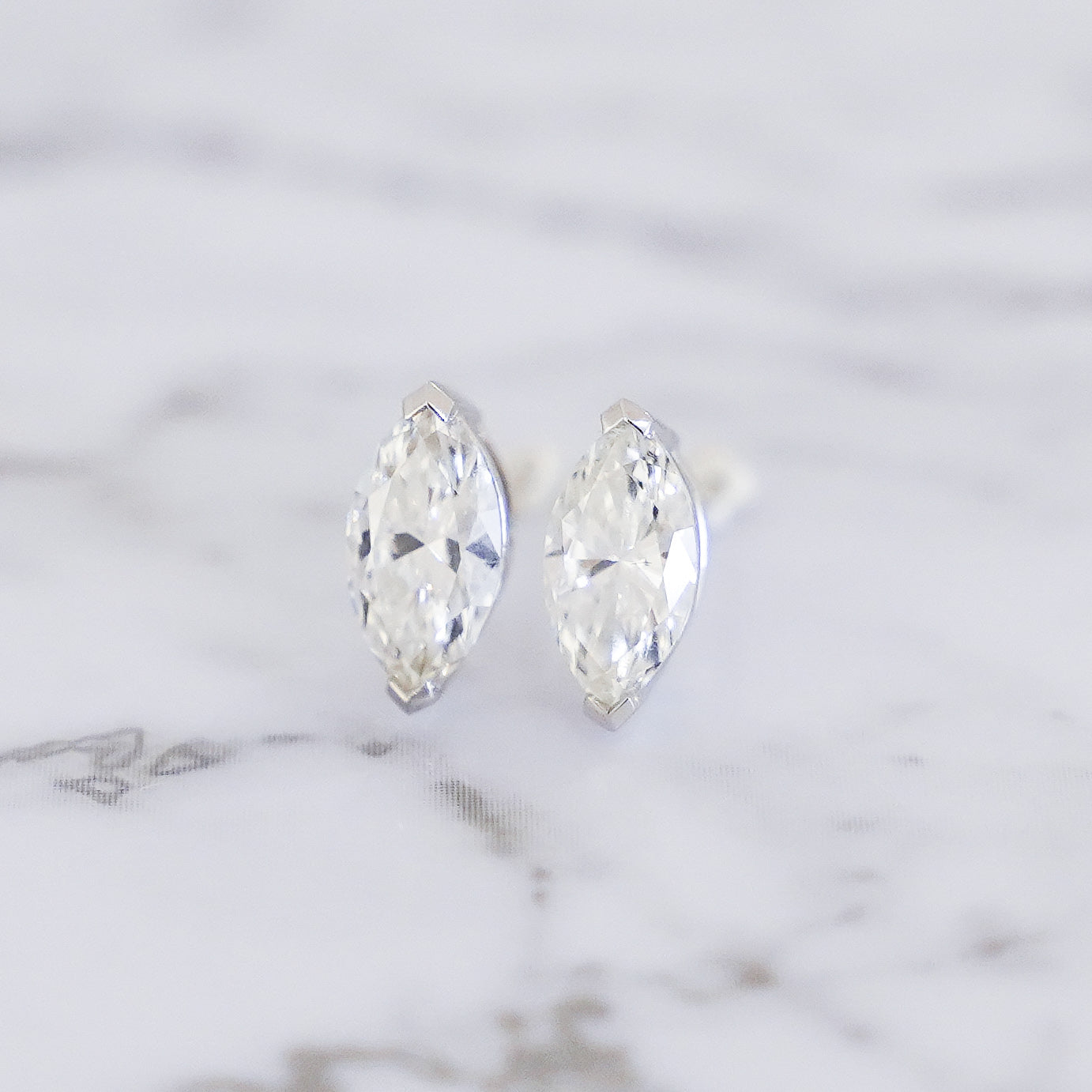 Marquise Diamond Stud Earrings